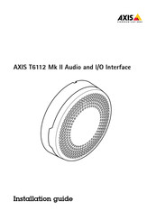 Axis Communications T6112 Installationsanleitung