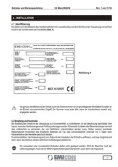 Emicon ED MILLENNIUM351 Betriebs- Und Wartungsanleitung