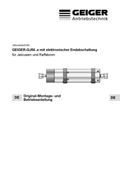 GEIGER GJ56 e Serie Montage- Und Betriebsanleitung