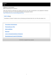 Sony ZV-E1 Hilfe