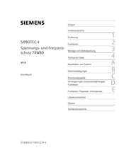 Siemens SIPROTEC 4 7RW80 Handbuch
