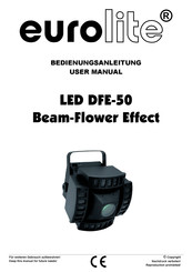EuroLite LED DFE-50 Strahlen-Flowereffekt Bedienungsanleitung