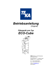 Teka Eco-Cube Betriebsanleitung