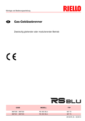 Riello RS 45/E BLU Montage- Und Bedienungsanleitung
