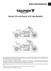Triumph Rocket 3 R 2022 Benutzerhandbuch