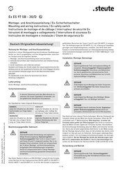 steute Ex ES 97 SB-3G/D Montage- Und Anschlussanleitung