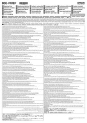 Epson BDE-PR1EP Kurzanleitung