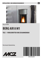 MCZ BERG AIR 8 M1 Installations- Und Gebrauchshandbuch