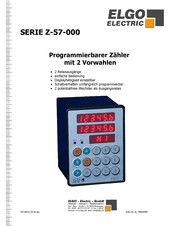 ELGO Electronic Z-57-000 Serie Bedienungsanleitung