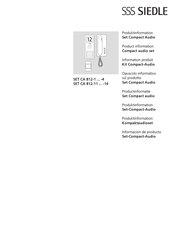 SSS Siedle SET CA 812-1 4 Serie Produktinformation