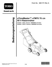Toro eTimeMaste eTM76 Bedienungsanleitung