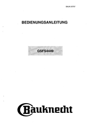 Bauknecht GSFS4449 Bedienungsanleitung