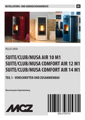MCZ CLUB AIR 10 M1 Installations- Und Gebrauchshandbuch