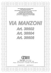 Gessi VIA MANZONI 38608 Bedienungsanleitung