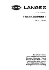 HACH LANGE Pocket Colorimeter II Basis Bedienungsanleitung