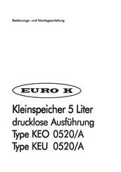 Austria Email KEO 0520/A Bedienungs- Und Montageanleitung