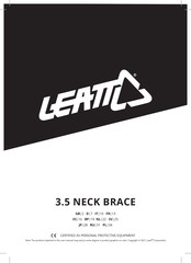 Leatt 3.5 NECK BRACE Bedienungsanleitung