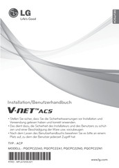 LG Vnet ACS PQCPC22N0 Installations- Und Benutzerhandbuch