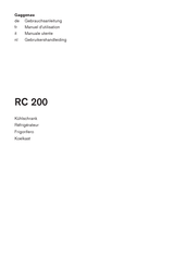 Gaggenau RC 200 Gebrauchsanleitung