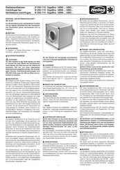 Helios GBW 560/4 Montage- Und Betriebsvorschrift