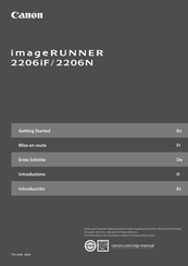 Canon imageRUNNER 2206N Erste Schritte