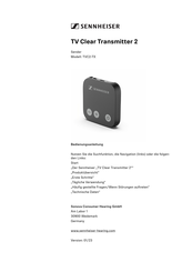 Sennheiser TV Clear Transmitter 2 Bedienungsanleitung