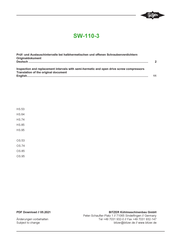 Bitzer SW-110-3 Bedienungsanleitung