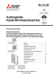 Mitsubishi Electric Mr. SLIM PUHZ-RP VHA4 Serie Planungsunterlagen