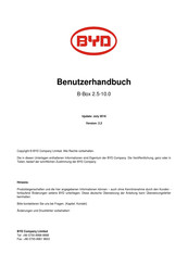 BYD B-BOX 2.5 Benutzerhandbuch