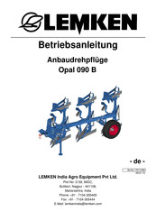 LEMKEN Opal 090 B Betriebsanleitung