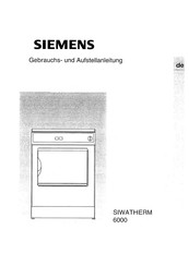 Siemens SIWATHERM 6000 Gebrauchs- Und Aufstellanleitung