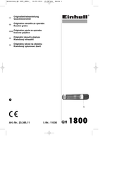 EINHELL QH 1800 Originalbetriebsanleitung