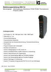 ICS Schneider Messtechnik IMH-1U Bedienungsanleitung