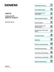 Siemens SIMATIC IPC847E Betriebsanleitung