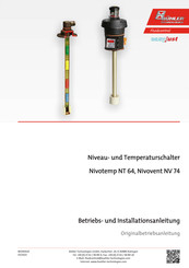 Bühler technologies Nivotemp NT64 Betriebs Und Installationsanleitung