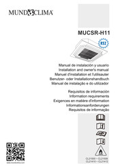 mundoclima MUCSR-18-H11 Benutzer- Oder Installationshandbuch