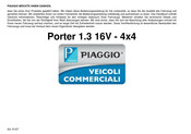 PIAGGIO Porter 1.3 16V 4x4 2008 Bedienungsanleitung