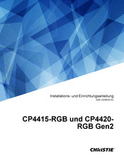 Christie CP4420-RGB Gen2 Installations- Und Einrichtungsanleitung