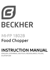 BECKHER MI-FP 1802B Bedienungsanleitung