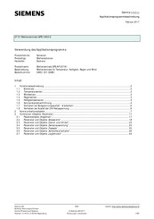 Siemens AP 257/61 Applikationsprogrammbeschreibung