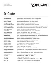 Duravit D-Code 700108 Montageanleitung