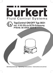 bürkert 8631 Betriebsanleitung