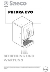 Philips Saeco PHEDRA EVO D.A. 5P2015AT Bedienung Und Wartung