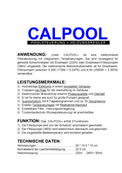 Pausch CALPOOL Bedienungsanleitung