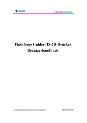 FLASHFORGE 3D PRINTER GuiderII Benutzerhandbuch