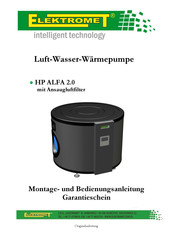 ELEKTROMET HP ALFA 2.0 Montage- Und Bedienungsanleitung