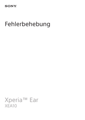 Sony Xperia Ear XEA10 Fehlerbehebung