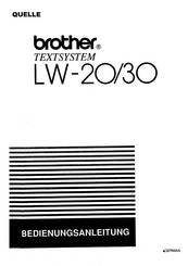 Brother LW-30 Bedienungsanleitung