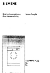 Siemens SIWAMAT PLUS 52 Serie Gebrauchsanweisung