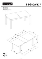 finori BBG80A/137 Bedienungsanleitung